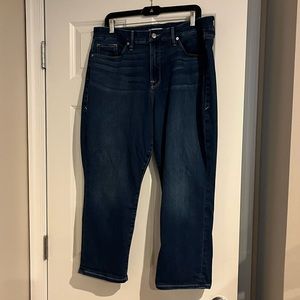 Good American Dark Blue Straight Leg Jeans